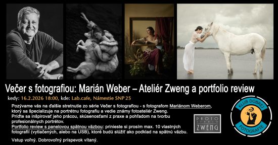 Večer s fotografiou: Marián Weber – Ateliér Zweng a portfolio review