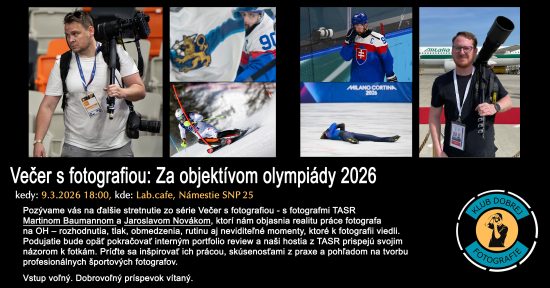 Večer s fotografiou: Za objektívom olympiády 2026